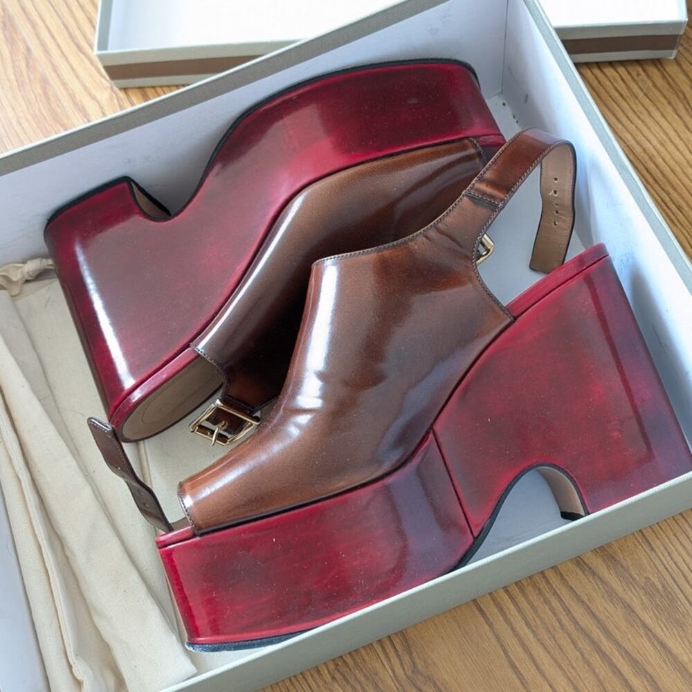 Marni Italy Brown Leather Platform Sandals, size 40 - Picture 11 of 11